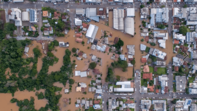 A inundação ocorrida neste mês teve a maior cota registrada desde o ano de 1940, chegando a 20,27m, no dia 8 de julho. Foto: Divulgação / Prefeitura Municipal de Encantado