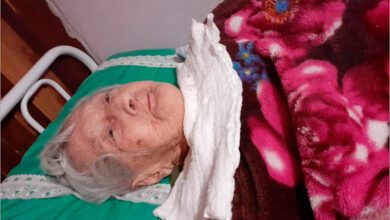 Dona Sinibalda dos Santos Machado, 98 anos de vida, reside no bairro Navegantes, em Encantado.