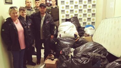 A Brigada Militar com a família Silveira, agradeceu de coração as doações e vai distribuir entre as famílias dos desabrigados.