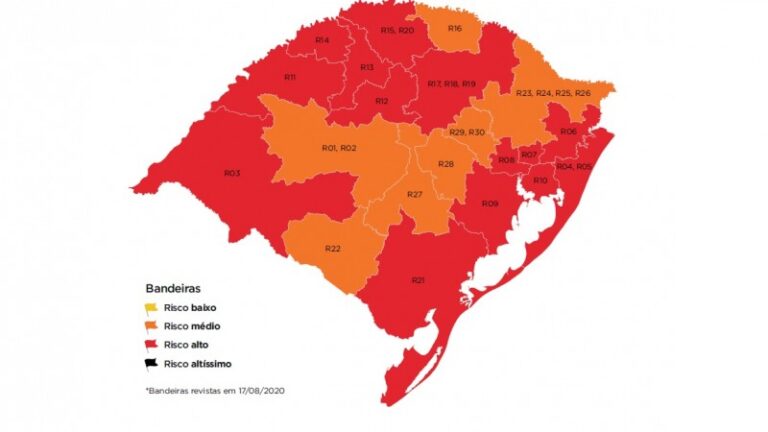 Mapa definitivo da 15ª rodada do Distanciamento Controlado traz 14 regiões em vermelho