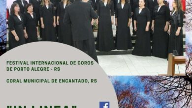 Coral Municipal de Encantado vai participar do Festival Internacional de Coros de Porto Alegre “In Linea”