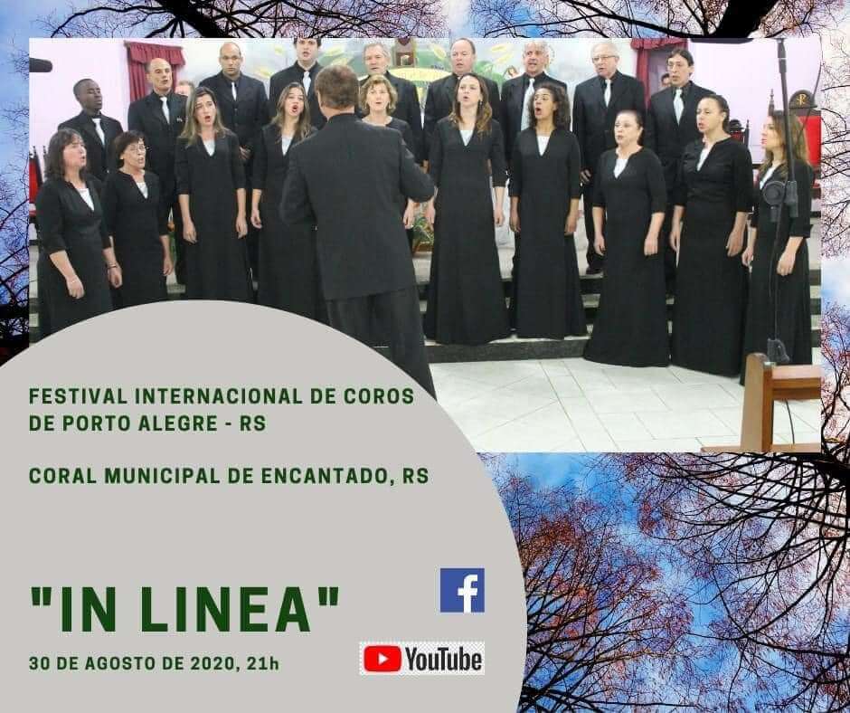 Coral Municipal de Encantado vai participar do Festival Internacional de Coros de Porto Alegre “In Linea”