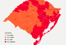 Mapa preliminar do Distanciamento Controlado mostra 13 regiões em bandeira vermelha, entre elas a de Lajeado.