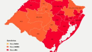 Mapa preliminar do Distanciamento Controlado mostra 13 regiões em bandeira vermelha, entre elas a de Lajeado.