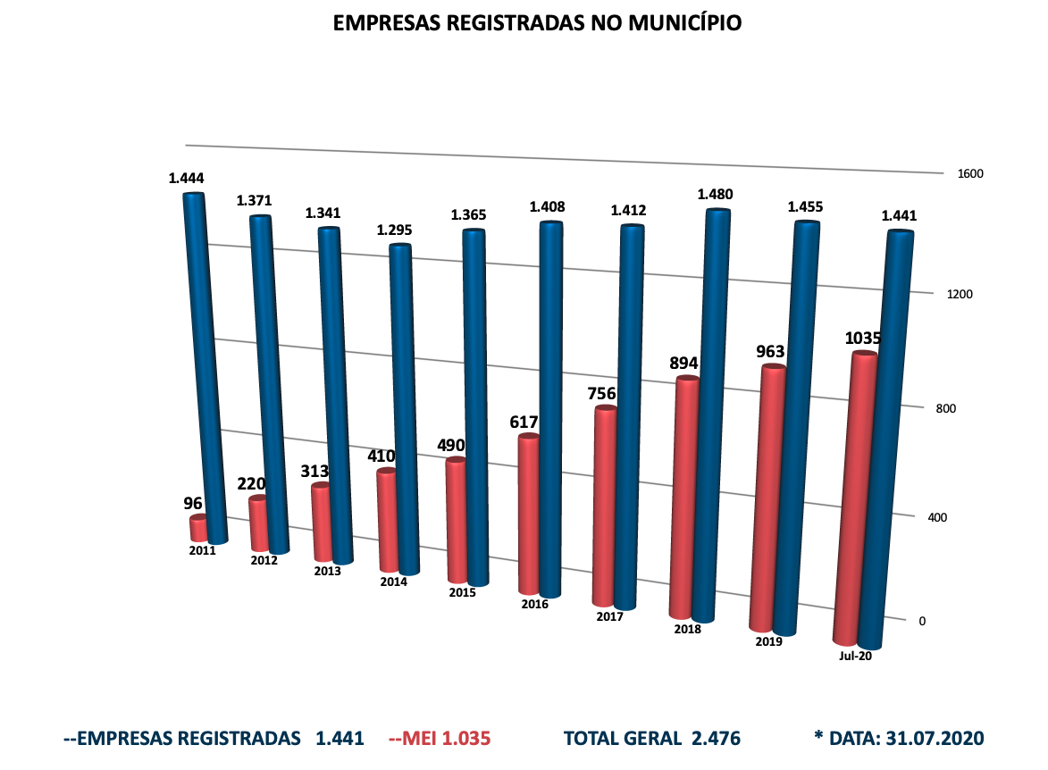 Total de empresas de Encantado.