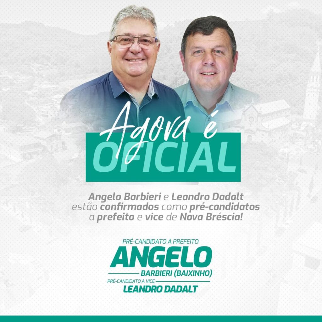 Angelo Barbieri e Leandro Dadalt concorrem pelo PP em Nova Bréscia.