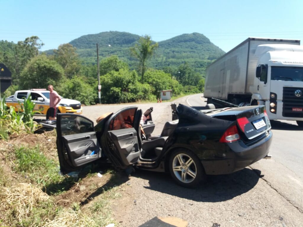 Acidente grave na ERS 130, em Palmas.