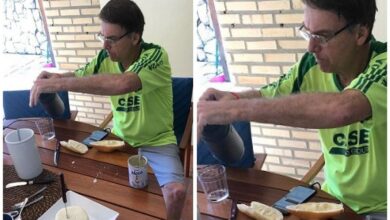 Bolsonaro já postou diversas fotos comendo pão com leite condensado.