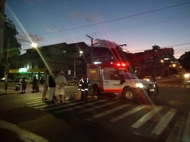 Acidente com ciclista na rótula da Padre Anchieta