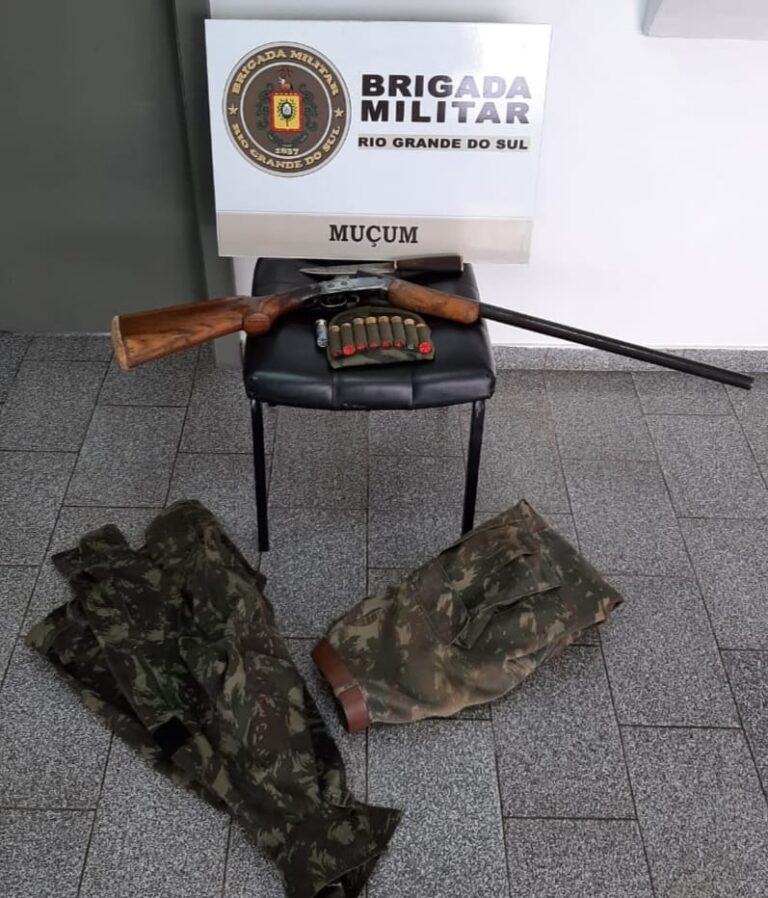Polícia de Muçum apreende criminosos por pesca ilegal e porte de arma de fogo