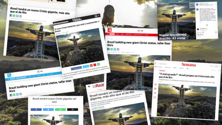ORGULHO! Cristo de Encantado repercute na imprensa internacional