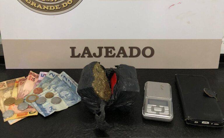 Brigada Militar de Lajeado prende homem por tráfico de entorpecentes