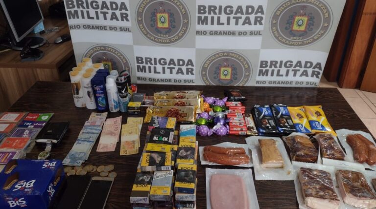 BM de Teutônia prende dupla que furtou dois mercados