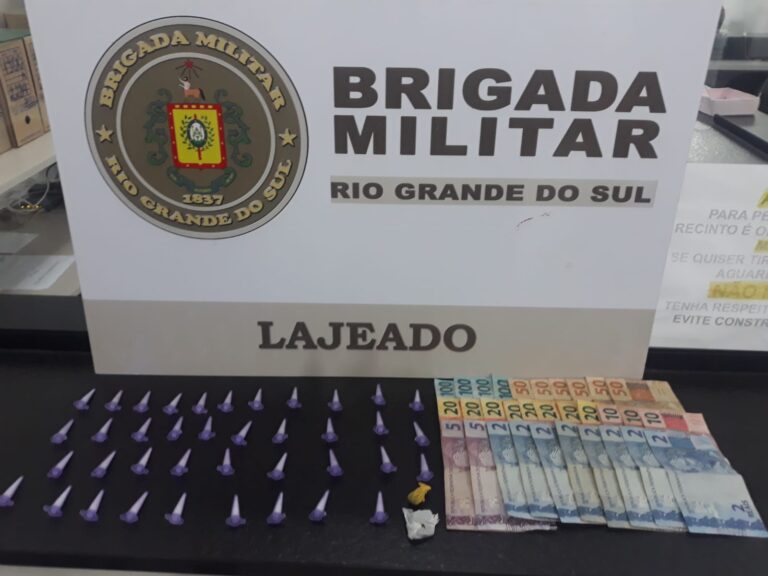 Homem que guardava drogas no mato é preso por tráfico em Lajeado