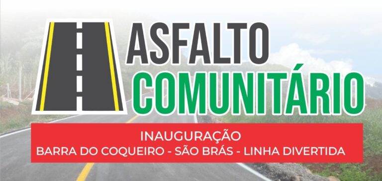 Asfalto Comunitário no Distrito de Valdástico será inaugurado neste sábado
