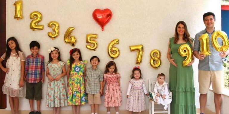 Mãe de oito crianças está grávida de gêmeos: “Teria mais dez”