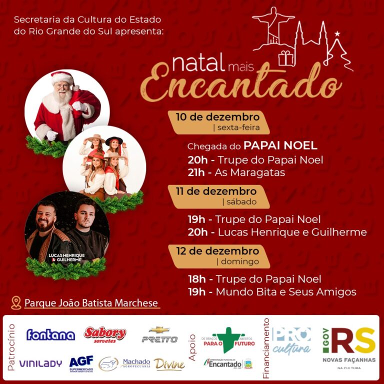 Divulgada a programação do Natal Mais Encantado
