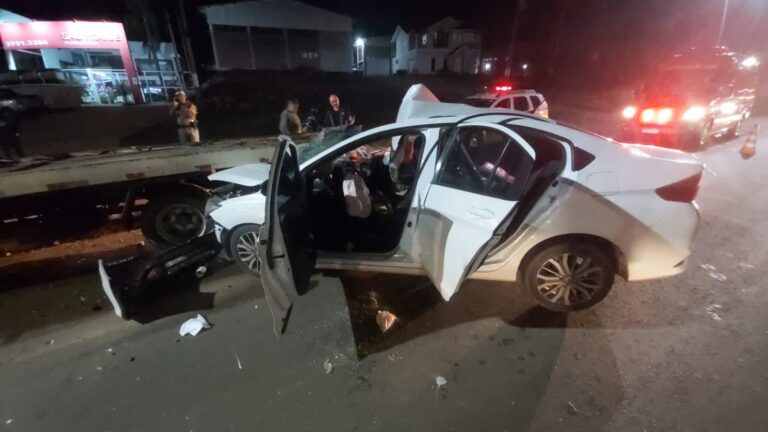 Acidente na ERS-129, no bairro Planalto, deixa condutora ferida