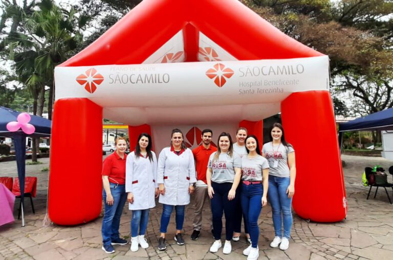 Hospital Beneficente Santa Terezinha e Plano de Saúde São Camilo  participam do Sábado Rosa