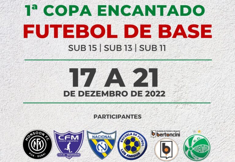 1ª Copa Encantado de Futebol de Base começa sábado, dia 17
