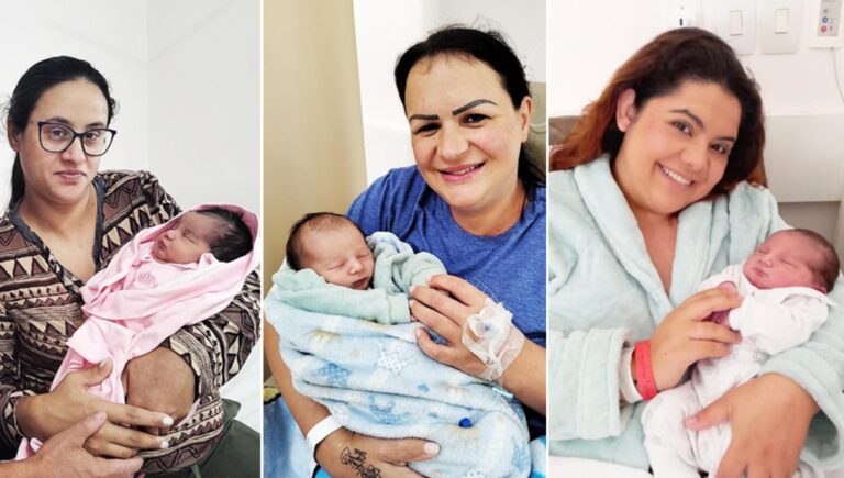 Presente inesquecível: No Dia das Mães, três bebês nascem no HBST de Encantado
