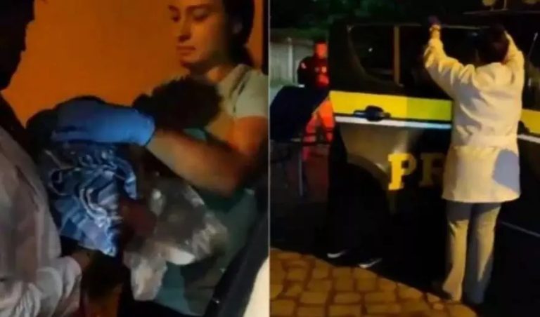 Bebê nasce dentro de viatura da Polícia Rodoviária Federal em Eldorado do Sul