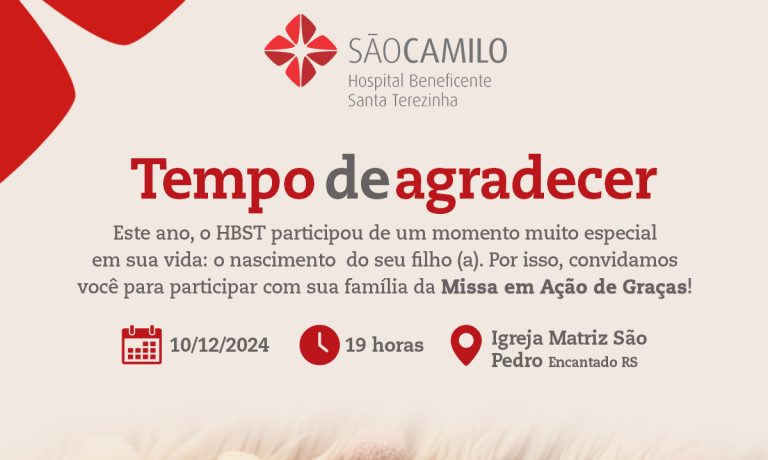 HBST realiza Missa de Ação de Graças para bebês nascidos em 2024