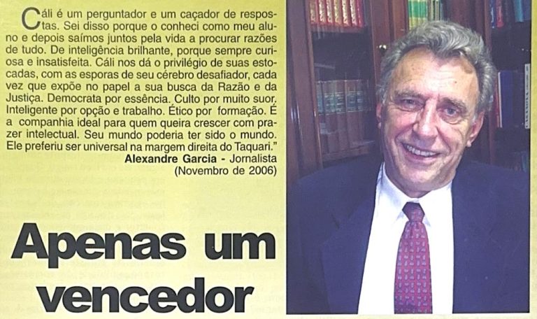 Dezembro de 2006 | Carlos Alberto Schäffer: “Apenas um vencedor”