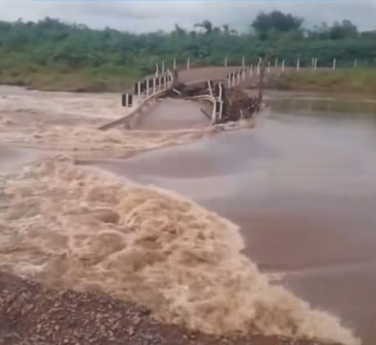Correnteza do rio Forqueta destrói parte da estiva entre Lajeado e Arroio do Meio