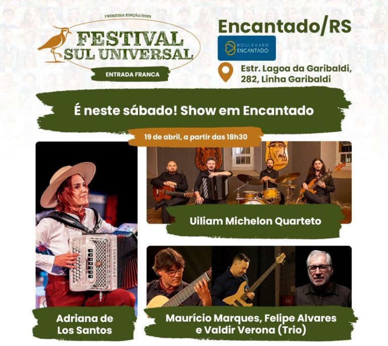 Festival de música movimenta Encantado neste sábado com entrada gratuita
