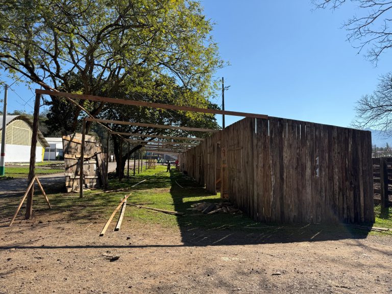 Acampamento Farroupilha de Encantado começa a ganhar forma no Parque João Batista Marchese