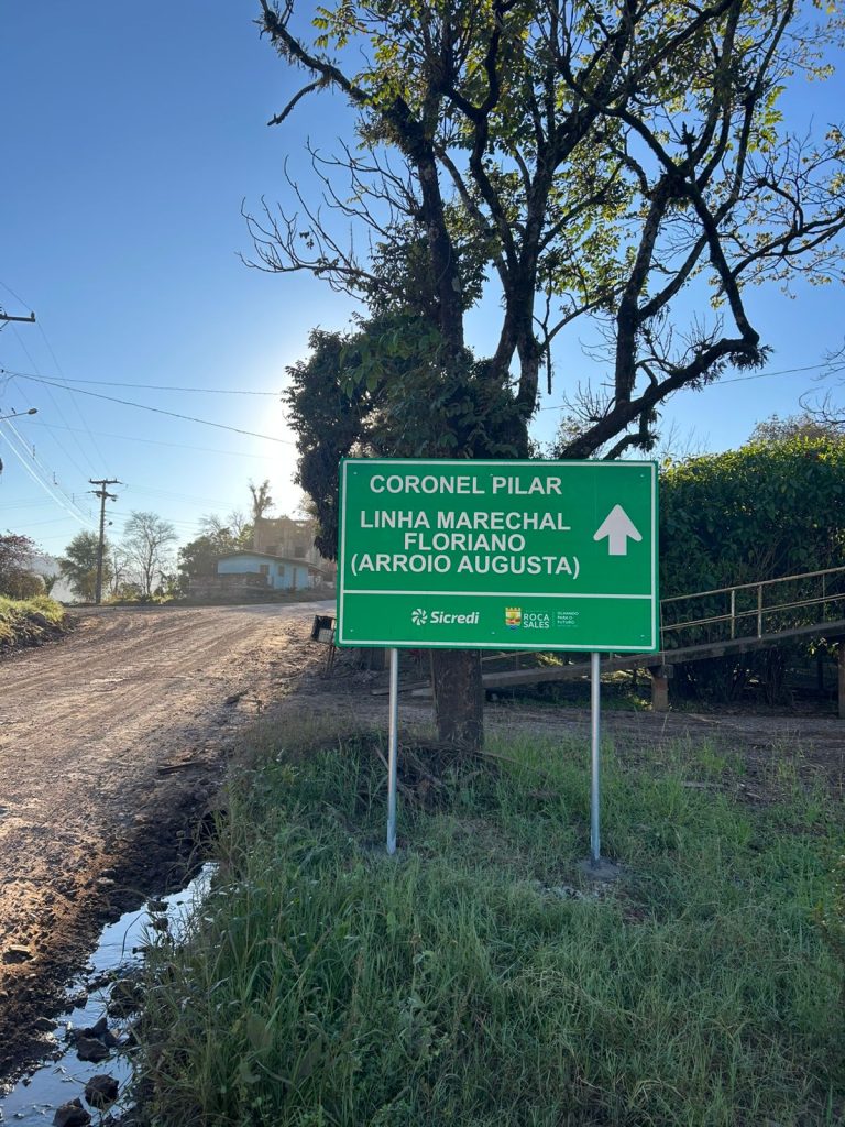 Roca Sales instala placas em comunidades rurais e nas divisas do município
