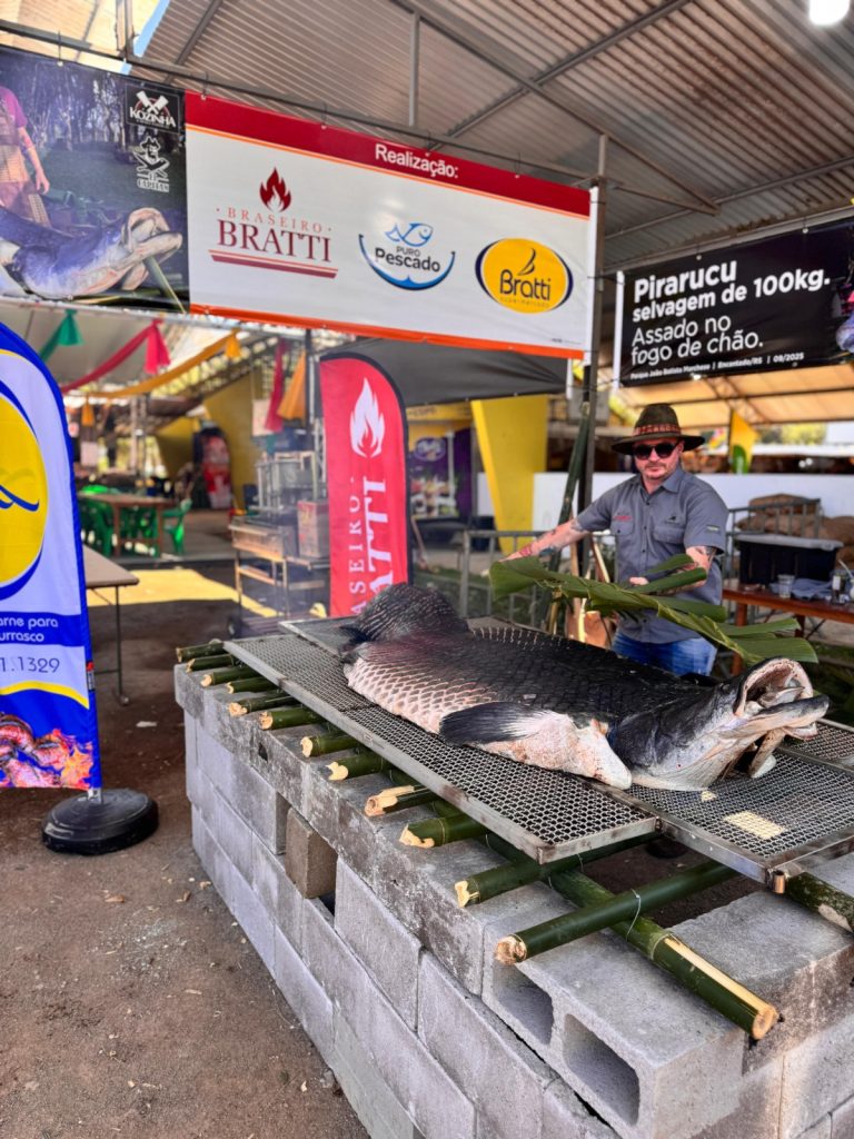 Pirarucu de 100 kg é atração no Encontro Farroupilha de Encantado nesta quarta-feira