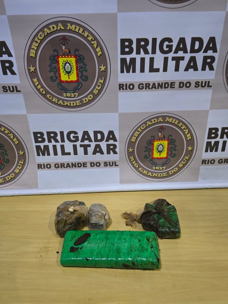 Brigada Militar apreende mais de um quilo de maconha no interior de Encantado