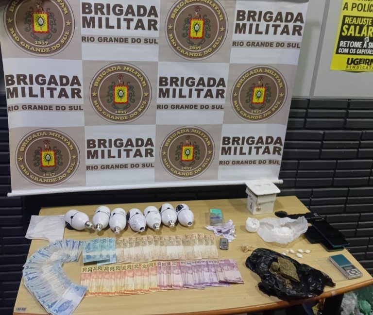 Brigada Militar prende homem por tráfico e violência doméstica em Roca Sales