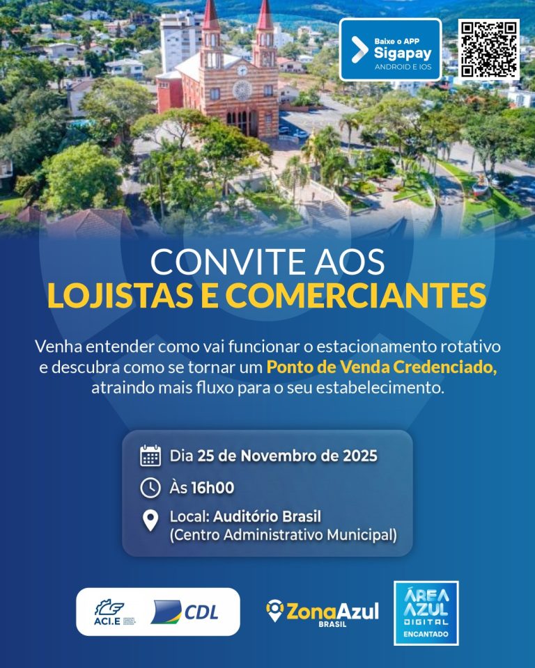 Reunião em Encantado apresenta vantagens da nova Zona Azul para lojistas