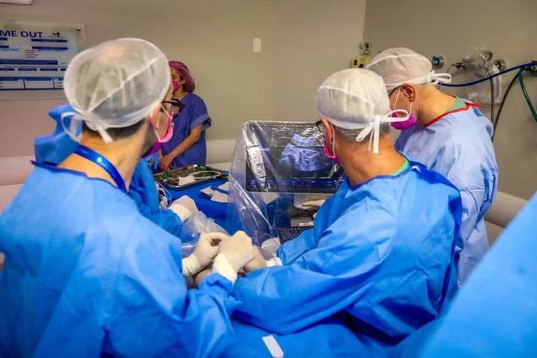 Médicos operam coração de feto de 29 semanas ainda no útero, no RS