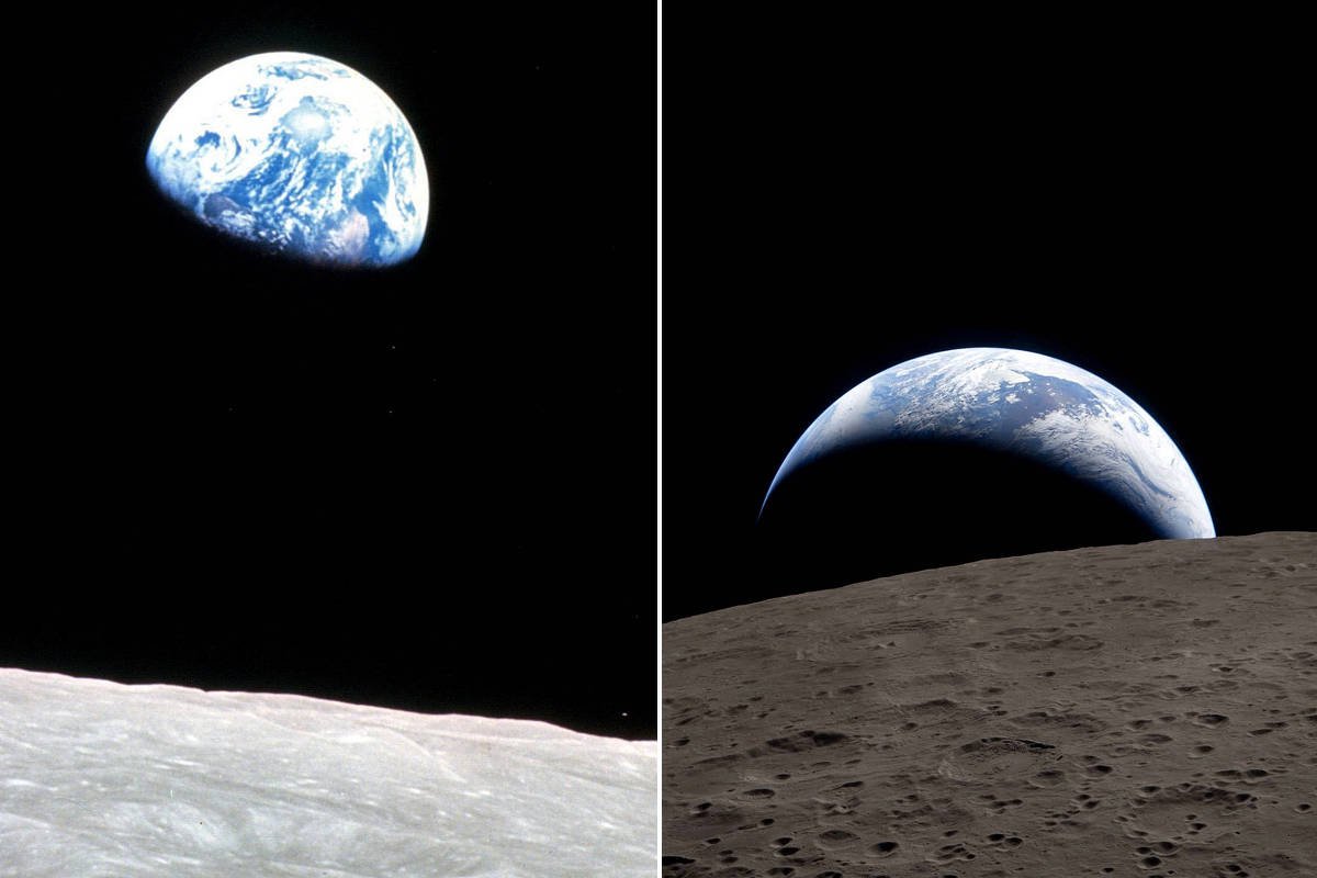 Astronautas capturam foto histórica do 'pôr da Terra' visto da Lua