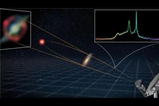 Radiotelescópio capta 'megalaser cósmico' a 8 bilhões de anos-luz