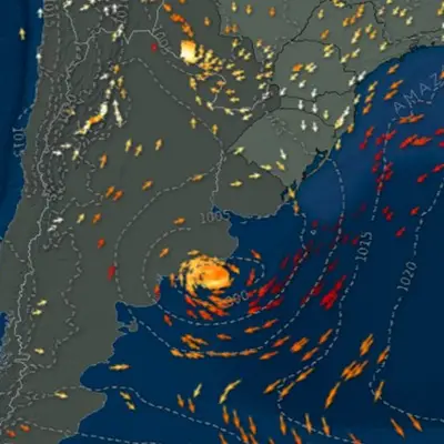 Ciclone e frente fria trazem temporais e granizo para o RS neste fim de semana