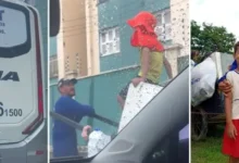 Catador flagrado ensinando neto a ler em ônibus ganha emprego em Fortaleza