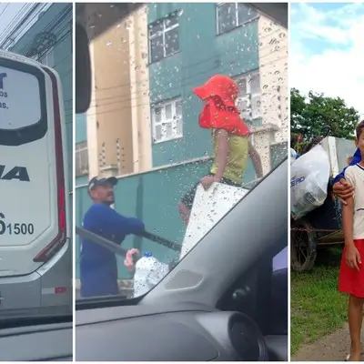 Catador flagrado ensinando neto a ler em ônibus ganha emprego em Fortaleza