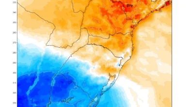 Massa de ar frio derruba temperatura e semana começa gelada no RS