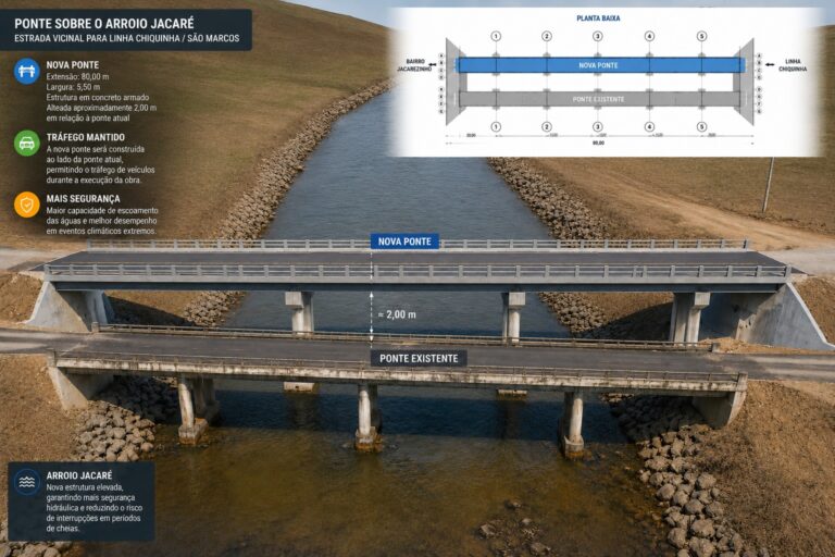 Nova ponte do Jacarezinho terá R$ 3,37 milhões do Estado e deve ir à licitação