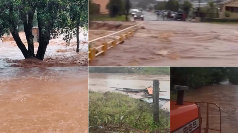 Temporais atingem o Norte e o Noroeste do RS e causam estragos em mais de dez cidades