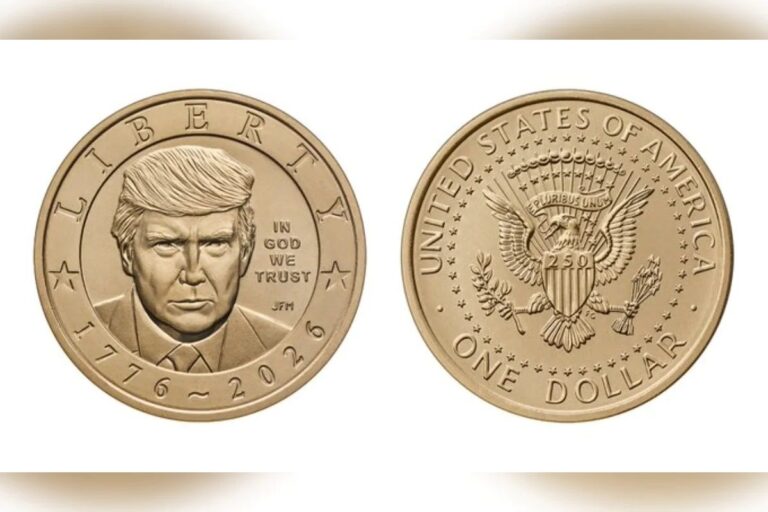 Estados Unidos iniciam produção de moeda de US$ 1 com imagem de Trump
