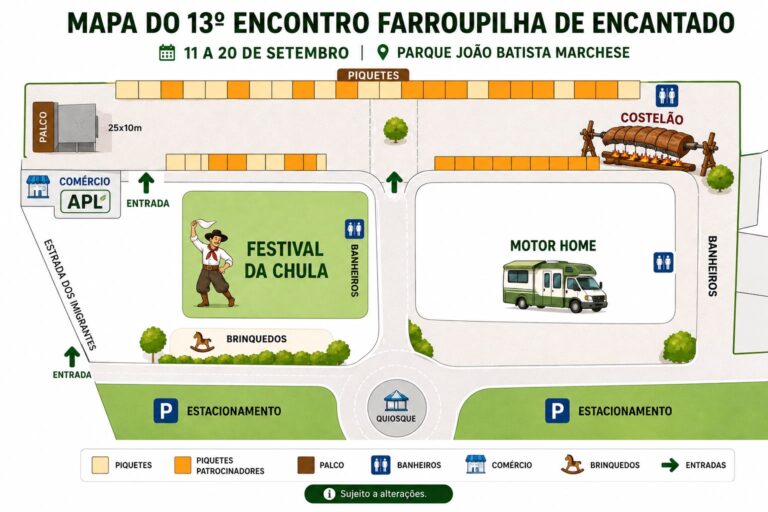 13º Encontro Farroupilha de Encantado terá 53 piquetes e novo mapa no parque