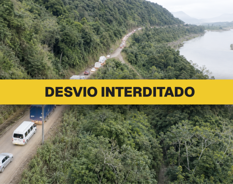 Desvio  por Roca Sales, entre Encantado e Muçum, é totalmente bloqueado para manutenção