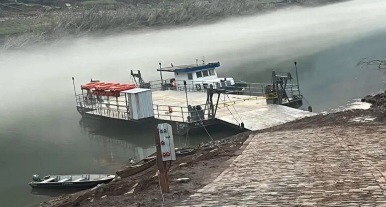 Balsa entre Santa Tereza e São Valentim do Sul é suspensa por tempo indeterminado após chuvas