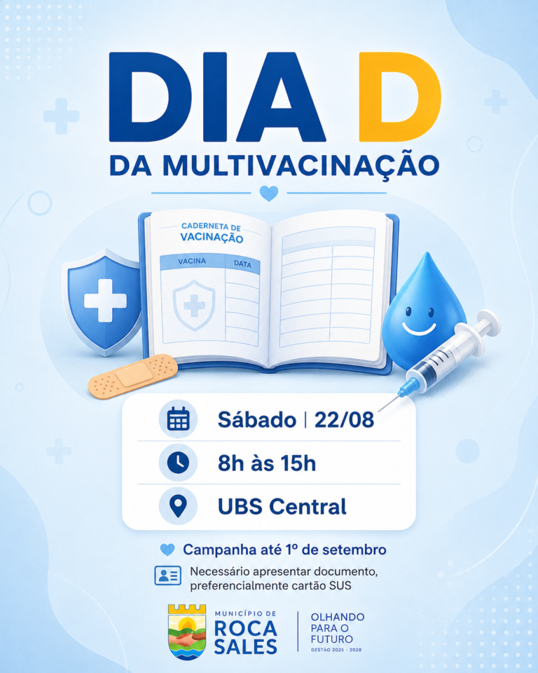 Roca Sales promove campanha para atualizar vacinação de crianças e adolescentes